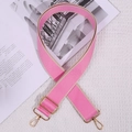 Pink and beige ethnic style woven adjustable shoulder strap with gold metal hooks - Pink