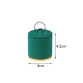 Dark green velvet ring display stand with gold metal trim, dimensions 4.5cm by 4cm - Small / Green
