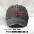 Casquette vintage en coton délavé avec broderie TANNED & Tipsy rouge en gris foncé - Taille unique / Noir