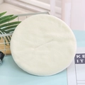 Creamy white plush facial mask towel made of soft microfiber with a handheld slot design - Single Hole Without Strap