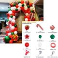Christmas balloon garland kit with red green white latex and candy cane foil balloons - Comprehensive Assembly Style