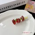 Realistic roasted meat skewer hair clip with 5.5cm metal alligator duckbill clamp - Beef Skewer with Green Onion