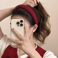 Roter gepolsterter Schwamm-Haarreif mit vertikaler Textur für einen High-Top-Haar-Look - Roter Verdickter Köperstil