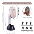 Portable white handheld steam iron with rose gold plate and multiple global plug adapters - Regular Style (HX-6188D) / White / EU Plug