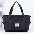Durable black foldable large capacity gym travel bag for sports and outdoor activities - Upgraded Foldable Black