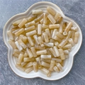 Beige and white marble pattern acrylic cylinder beads for DIY jewelry making - 8x20mm / Dry Straw Yellow
