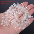 Transparent clear crystal teardrop beads for jewelry making 10-24mm size on 15 inch strand - 10-24mm Stick/Bar