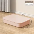 Flat large pink storage box with lid, 8L capacity plastic organizer for home closet - Large Flat (36.5x26x8.5cm) / Pink