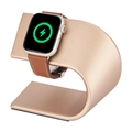 Aluminum U-shaped charging stand for Apple Watch in premium rose gold metallic finish - Rose Gold