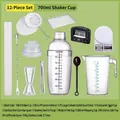 Complete 12-piece cocktail shaker set with 700ml graduated cup and bar accessories - 700ml 12-Piece Set
