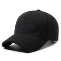 Casquette de baseball noire à motif damier avec broderie Colorado au style minimaliste - Réglable / Noir avec broderie noire