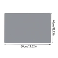 Grey 60x40cm silicone craft mat for DIY resin jewelry and heat-resistant desktop protection - 60cmx40cm / Dark Gray