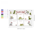 Acrylic Christmas wish list fridge magnet board with 6 colorful markers set - TYU365 Small Dinosaur (With 6 Pens)