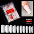500pcs full cover white square ballet artificial false nails in storage bag - White Flat Square Shape (gj0496-02)