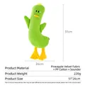 Green plush duck squeaky dog toy made of durable pineapple fleece, 51cm large size - Green Tilting Head Duck