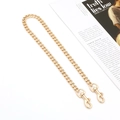 Polished gold flat link metal chain strap for bags with rotating lobster clasps - Gold 8-sided Polished Chain (40cm)