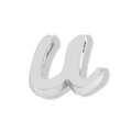 Polished silver stainless steel lowercase letter u charm bead for jewelry making - Lowercase u / Steel