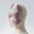 Adjustable silk sun protection face mask in lotus pink with a smooth satin finish - Smoky Pink