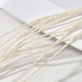Mini perle tonde in madreperla bianca naturale 2mm per collane e braccialetti fai da te - 1 filo (circa 185 perline) / Perline rotonde in conchiglia a farfalla bianca 2-2,5 mm