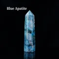 Polished blue apatite hexagonal crystal point stone for home and office decor - Apatite / Single Point 4-5cm