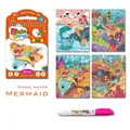 Reusable magic water painting book with mermaid theme and refillable pen for toddlers - Mermaid