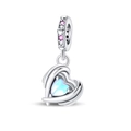 Close-up of heart charm with light blue center stone and pink zircon accents - PAC1332-Guardian Dangle