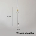 Colgante de gota acrílica transparente con perla para adorno de árbol Navidad - Cadena de Carámbano A