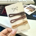 Three-piece set of matte seamless hair clips in brown, coffee and beige colors - 8-Shape Style / Set of 3