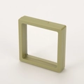 Olive green square 3D floating frame display box with transparent PE film for jewelry - With Round Base / 70*70*20mm / Fruit Green