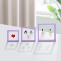 Light purple floating jewelry display boxes in small, medium, and large sizes with PE film - 7*7*2cm / Light Purple