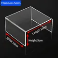 Transparent acrylic U-shaped shelf 15x10x5cm with 5mm thick heavy duty design - 15x10x5cm (4mm)