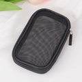 Piccola borsa da viaggio in rete nera per pennelli da trucco e articoli da toeletta - Regolare / Nero