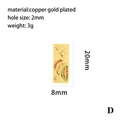 Detail specifications of 20mm gold plated rectangle pendant with star and moon zircon - P00106-Style D (Star Moon Rectangle)