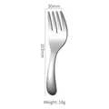 Mini tenedor de postre de acero inoxidable 304, medida 103mm x 30mm, peso de 18g - SUS 304 Plateado Tenedor
