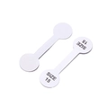 White dumbbell-shaped adhesive jewelry tags for price and size 15 labeling - Size 15 / 100pcs Pack / White