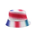 Retro multi-colored tie-dye bucket hat with colorful gradient and reinforced brim stitching - One Size / Red