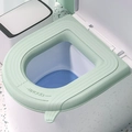 Wasserdichtes EVA-Toilettensitzkissen in Hellgrün mit praktischem Griff für Bad - U-Form mit Griff / Avocadogrün