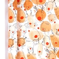 Christmas wrapping paper roll with cute cartoon red-nosed reindeer patterns on white paper - Christmas Series - Simple Reindeer