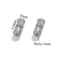 Chiusura a vite in acciaio inossidabile argento 11x5mm per la creazione di gioielli - Colore Acciaio Strutturato Piccolo