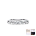 S925 sterling silver moissanite row ring with GRA certificate and round brilliant cut stones - US Size 5