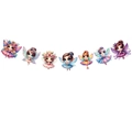 Fairy and elf birthday banner featuring pastel macaron winged characters for party decor - Fairy Pull Flag Style 1