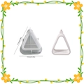 Translucent triangle silicone mold for DIY Christmas candle holder and resin night light - Triangular Candle Holder Frame