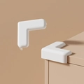Paraspigoli a L in silicone bianco per mobili con design a cartone animato per bambini - Forma a L Bianco Puro
