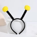 Funny insect antenna headband with yellow fuzzy pom poms for party costume and cosplay decor - No.8 Bee Headband