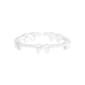 Minimalistischer S925 Sterling Silber Schleife Ring verstellbar mit poliertem Silberfinish - Größe 13 (Verstellbar) / Silber