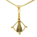 Collar para hombre con colgante de ballesta dorada de acero inoxidable y cadena de bolas - Oro (Solo Colgante)