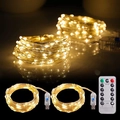 Warmweißer Kupferdraht - USB + Fernbedienung / 2M 20LEDs