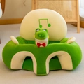 Siège bébé crocodile en peluche verte avec note de musique et nœud papillon rouge - Housse Uniquement (Sans Remplissage) / Crocodile Musical