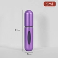 Purple matte metal 5ml refillable perfume atomizer with clear viewing window - Matte Purple