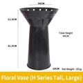 Large black florist bouquet liner funnel-shaped 44cm height floral arrangement tool - H-Series Extra Tall Black Large